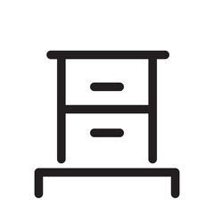 bedside table cabinet furniture interior icon