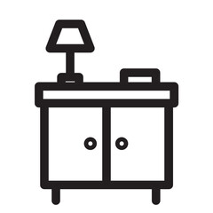 Belongings Chair Drawer Furniture Households Interior Icon