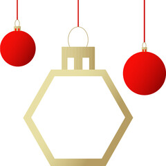 Christmas, new year decoration. christmas tree red baubles  with copy space