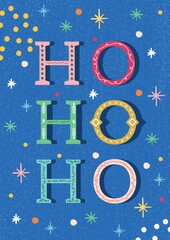 Naklejka premium New Year's universal art poster Happy New Year and Christmas. Vector illustration. Use as banner, poster, print, Canva