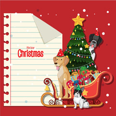 christmas card with santa