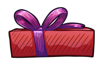 Gift box vector illustration on white background