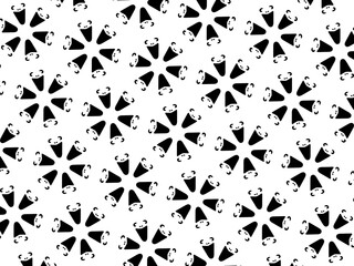 Ornament with elements of black and white colors.