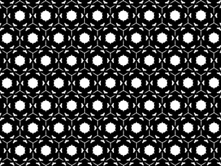 Ornament with elements of black and white colors.