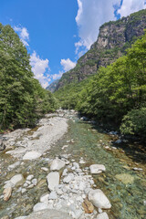 Bavona Fluss im Maggiatal im schweizer Kanton Tessin 