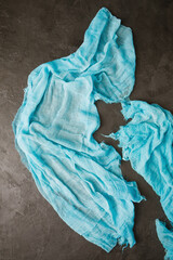 Blue soft dyed fabric