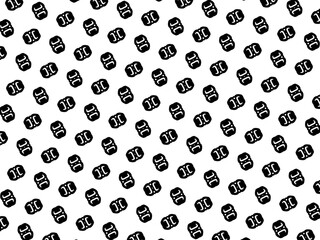 Ornament with elements of black and white colors.