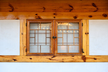 Obraz na płótnie Canvas Traditional window of Hanok. Korean traditional window or Door. 