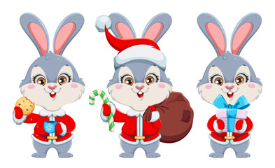 Cartoon character rabbit. Cute bunny. - 544370004