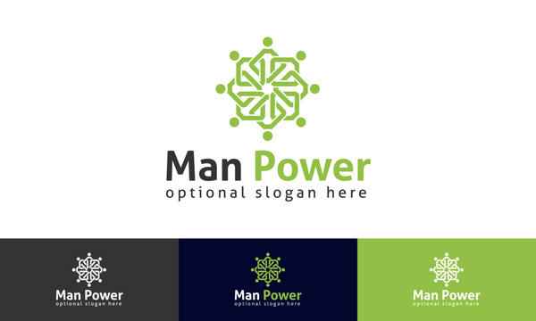 Manpower logo template,