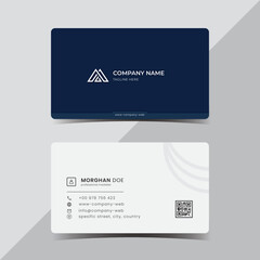 Modern professional blue business card template

