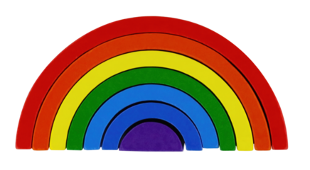rainbow-colored wooden blocks for kids with the transparent png background
