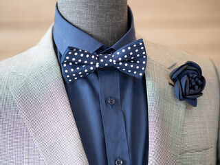 Close up of suit bespoke tailor and detail