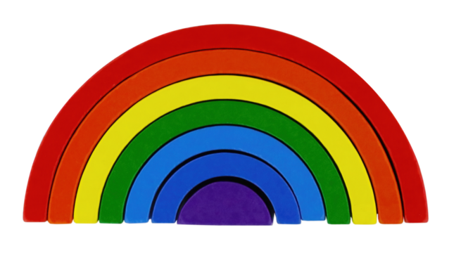rainbow-colored wooden blocks for kids with the transparent png background
