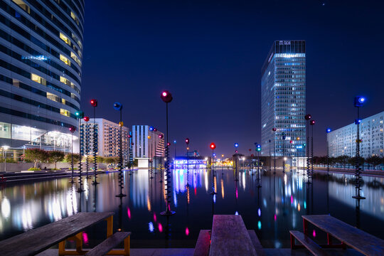 Paris, France - September 17, 2022: Modern buildings in the business district of La Defense to the west of Paris, France.