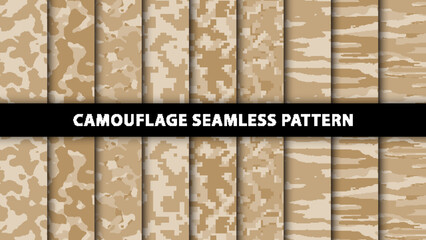 Military and army camouflage seamless pattern