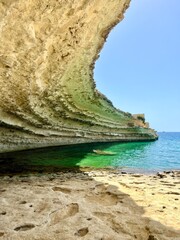 Ta Kalanka Beach in Malta, rocky beach