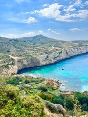 Obraz premium The cliffs in Ras id-Dawwara, Malta, Europe