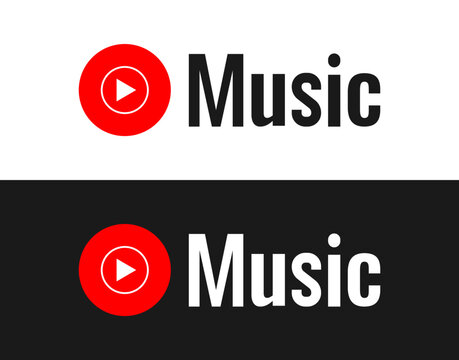 YouTube Music service vector logo.