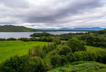 Fototapeta premium Dark clouds over Lough Currane