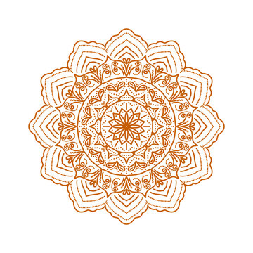 gold luxury islamic mandala lace pattern logo