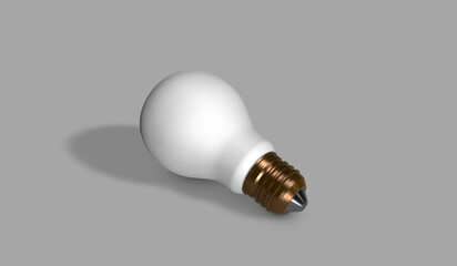 3d render of a classic opalescent light bulb
