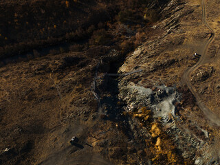 Steppe Sand Landscape Canyon Panorama
