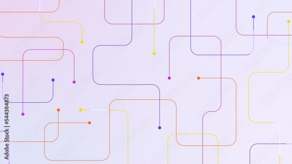 Poster animated abstract technology background. futuristic cyberspace, connected dots, circuit board. data,
