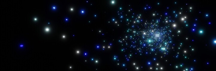 Abstract flight in Stars Travel, Hyperspace jump, panorama background 3D rendering