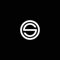 logo letter OS monogram round shape vector design - obrazy, fototapety, plakaty