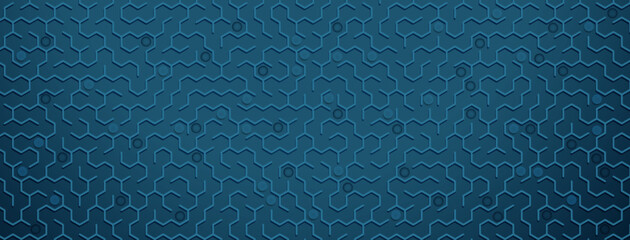 Abstract background with maze pattern in blue colors