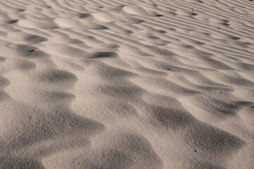 Fototapeta na wymiar abstract art of miniature dunes in the sand 