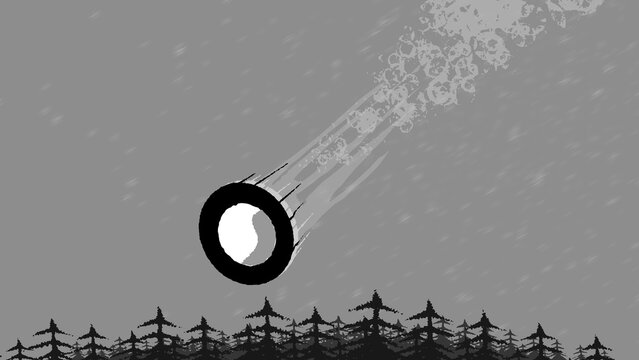 Illustration of the crypto asset Biswap (BSW) coin falls through the sky to invest