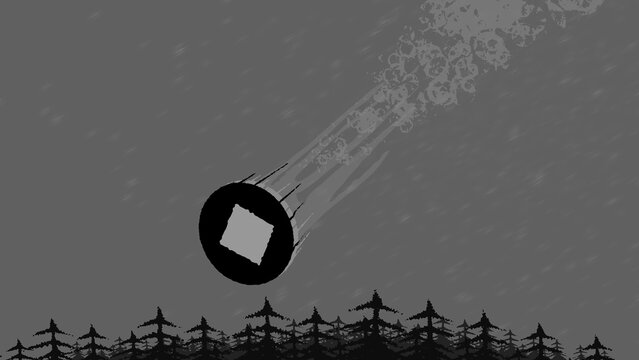 Illustration of the crypto asset Ether Zero (ETZ) coin falls through the sky to invest