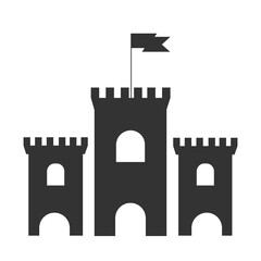 Castle icon. stronghold vector ilustration.