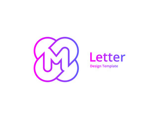 Letter M logo icon design template elements