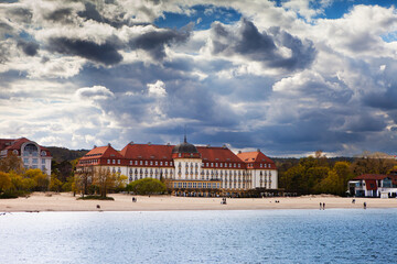 Schöne Aussicht auf die Stadt Sopot an der Ostsee, Polen