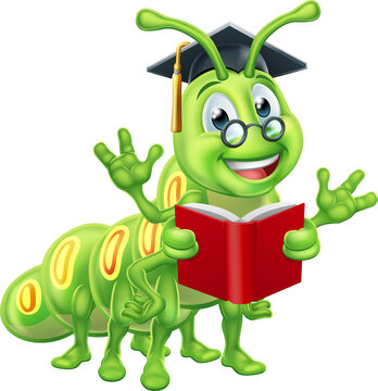 Reading Book Worm Caterpillar