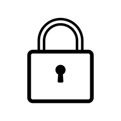padlock icon in trendy flat design