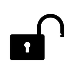 padlock icon in trendy flat design