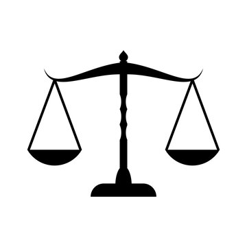 scale of justice icon vector logo template