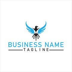 Unique eagle icon logo design with vector format.