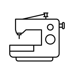 Electric sewing machine line icon color editable