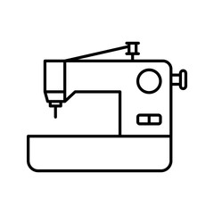 Electric sewing machine line icon color editable