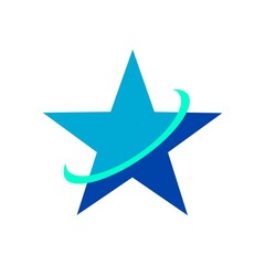 Trendy star icon vector design. Illustration of star icon isolated on a white background.