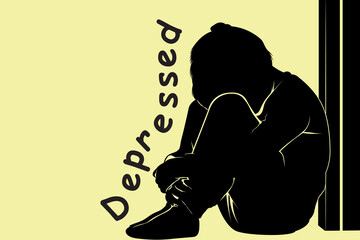 Depressed little boy sits alone with his back against the wall greatest threat for childhood in modern society