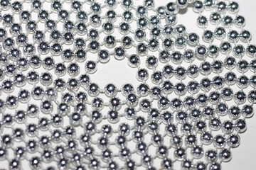 beads on white background