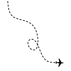 airplane dotted line