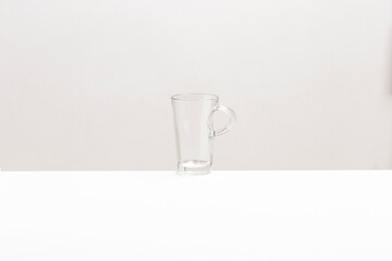 Empty cappuccino glass for online store