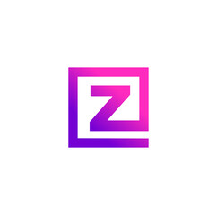 Z company name initial letter icon. Z brand monogram.